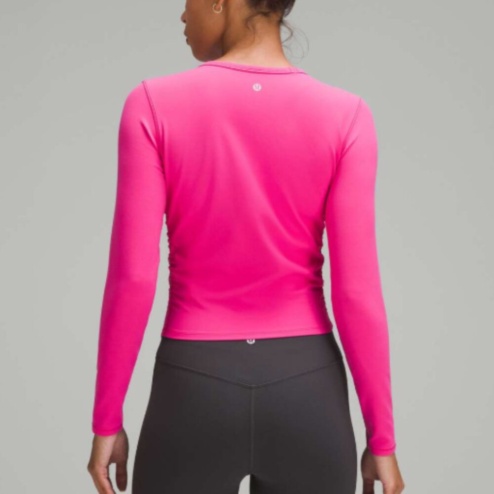 Size 4 lululemon All It Takes Nulu long sleeve shirt sonic pink